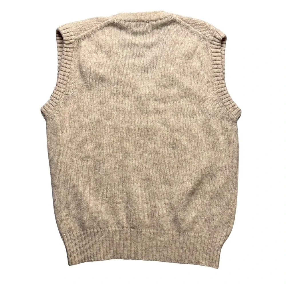 Vintage Carson's 70%wool Made in Italy vest | Grandpacore Quiet‎ Luxury Oatmeal